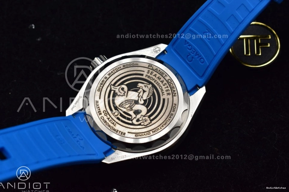 Ultra A 1078 Strap TF Edition Versatile SS 6000M Dial Best Black 1:1 on White Ceramic Deep Seamaster Rubber Bezel Blue 0113